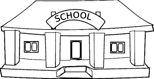 School Building 3 Coloring Page | 