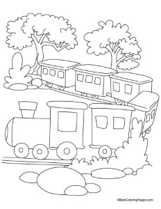 Train coloring page 2 | Download Free Train coloring page 2 for