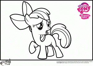 MLP Apple Bloom Coloring Pages | Team colors