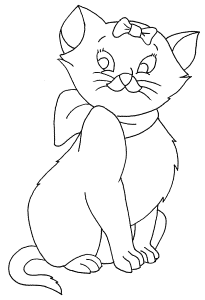 Cute Cat Coloring Pages - Kids Colouring Pages