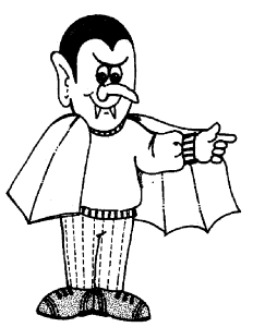 Dracula in Cape of Halloween Coloring Pages – Free Halloween