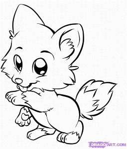 draw baby wolf animals coloring pages kids activities and fun
