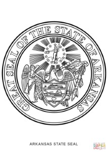Arkansas State Seal coloring page | Free Printable Coloring Pages