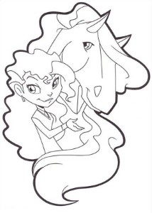 Button and Alma from Horseland Coloring Pages | Batch Coloring