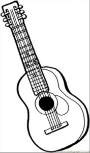 Studying Free Music Coloring Pages, Personalized Guitar Coloring ...