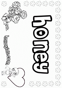 girls name coloring pages, Heaven girly name to color