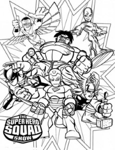 Superhero Squad Coloring Pages marvel super hero squad attacking ...