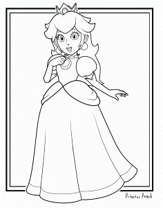 Practice Mario Princess Peach Colouring Pagesprincess Peach ...