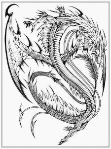 Chinese Dragon Adult Coloring Pages | Realistic Coloring Pages