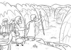 Coloring Pages : Moses Parting The Searing Page Inspire ...