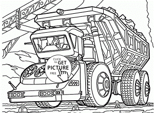 Biggest Dump Truck coloring page for kids, transportation coloring ...