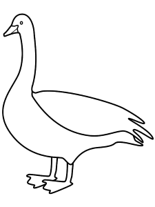Goose - Coloring Page (Birds)