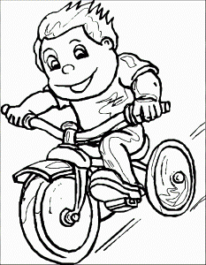 Kids Riding Bikes Clipart Boy_on_bicycle_245 Kids We Coloring Page ...