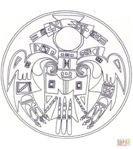 Native American Mandala coloring page | Free Printable Coloring Pages