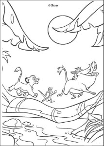 The Lion King coloring pages - Sweet Simba and Nala