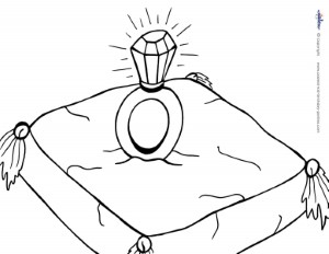 Printable Ring on Pillow Coloring Page - Coolest Free Printables