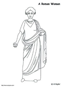 Coloring page Roman woman - img 4187.