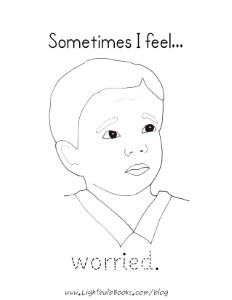 Worried - Feelings Coloring Pages