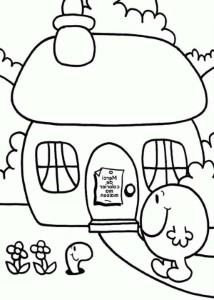 Home Sweet Home in Mr Men and Little Miss Coloring Pages | Bulk Color
