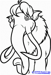 ellie ice age Colouring Pages Cartoons