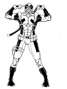 Deadpool Coloring Page