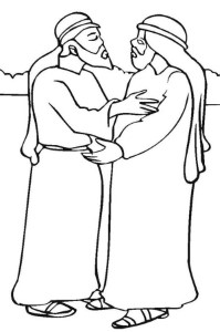 jacob and esau meet after years coloring page. by yokdon on ...