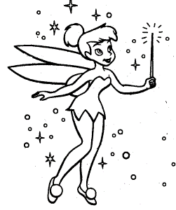 Color Pages Tinkerbell Tinkerbell Coloring Tattoo
