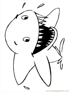 Coloring Pages Sharks (Fish > Shark) - free printable coloring