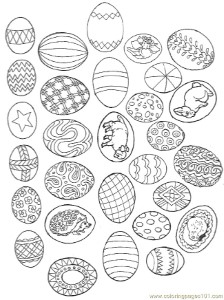 Coloring Pages Easter Egg Mural Eggs Designs (Animals > Birds
