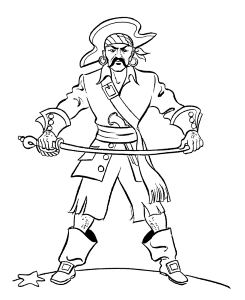 Bluebonkers: Caribbean Pirates of the Sea coloring pages