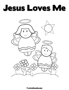 Jesus Loves me Colouring Pages