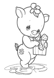 precious moments Animals Colouring Pages