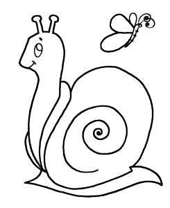 Simple Shapes Coloring Pages | Free Printable Simple Shapes Snail