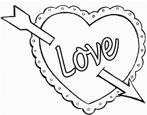 Heart Valentine Coloring Pages - Valentine