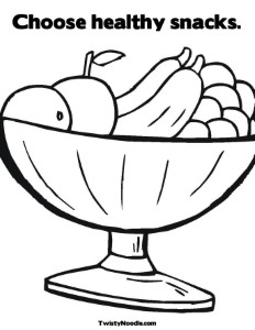 Colouring Pages For Kids Healthy Food