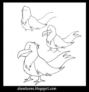 How to Draw Cartoons: How to draw a bird 3