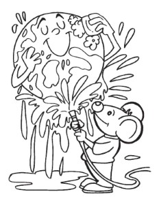 Keeping the earth clean coloring page | Download Free Keeping the