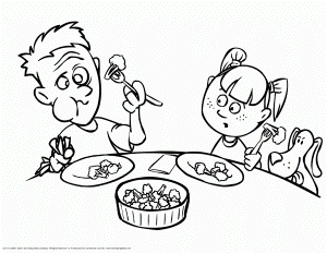 Royalty Free Vector Of Vegetables Group Cartoon For Coloring Book