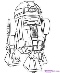 How To Draw R2-D2, Step by Step, Star Wars Characters, Draw Star