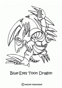 YU-GI-OH coloring pages - Blue eyes Toon Dragon