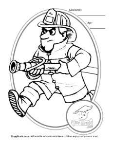 Fire fighter Jobs Coloring Pages for kids to Print | coloring pages