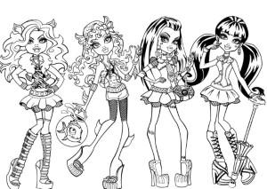 Monster High Dolls Coloring Pages - Free Coloring Pages For