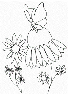 Free Printable Coloring Page and Clipart | Butterfly and “Purple