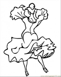Spanish Dancer Coloring Page