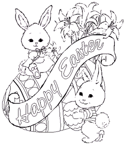 free happy easter coloring pages | RYNAKIMLEY