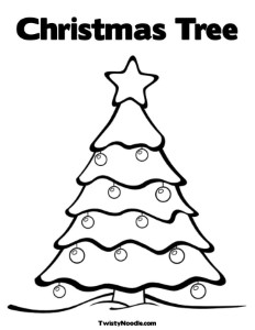 Christmas Tree Pictures Coloring Pages