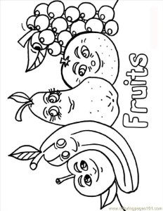 Printable Fruits and Vegetables Coloring Pages For Kids | Coloring