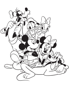 Baby Mickey And Minnie Mouse Coloring Page | Free Printable