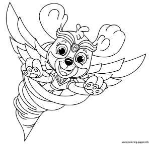 Mighty Pups Flying Skye For Kids Coloring Pages Printable