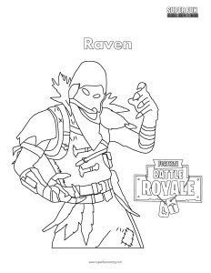 Fortnite Raven Coloring Page - Super Fun Coloring